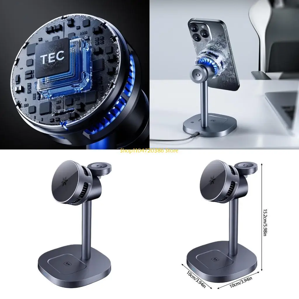 

K0EA Магнитная подставка для телефона с полупроводниковой системой охлаждения мощностью 15 Вт и возможностью регулировки угла в