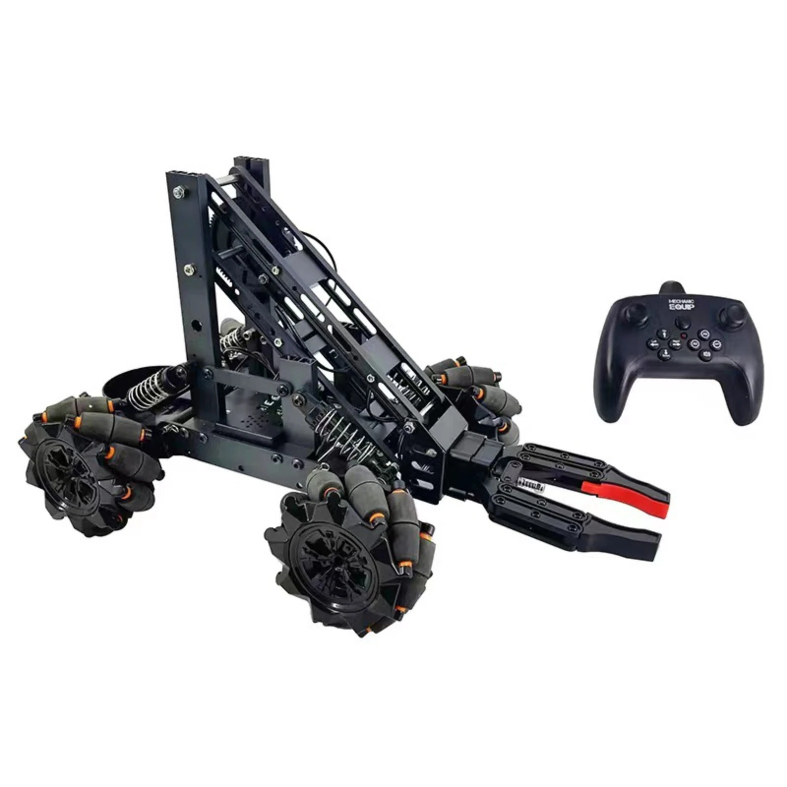 DIY Programmable Remote Control Alloy Toy Car 2-in-1 Robot Assembly Climbing Vehicle with Mechanical Arm STEM Education Kit