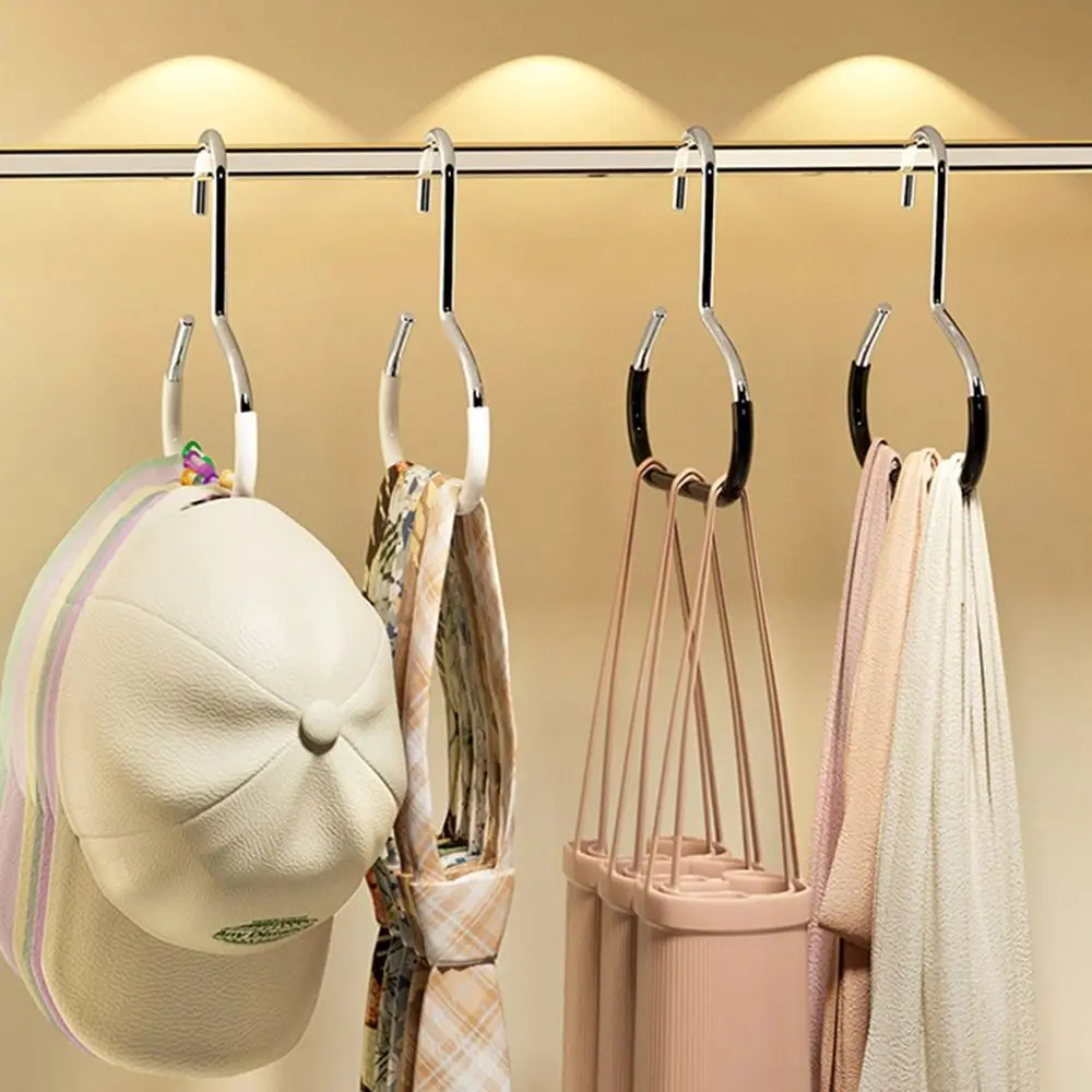 New High Quality Portable Durable Circle Ring Hat Hanger Non-marking Non-slip Hat Storage Hook Scarf Towel Tie Hanging Rack