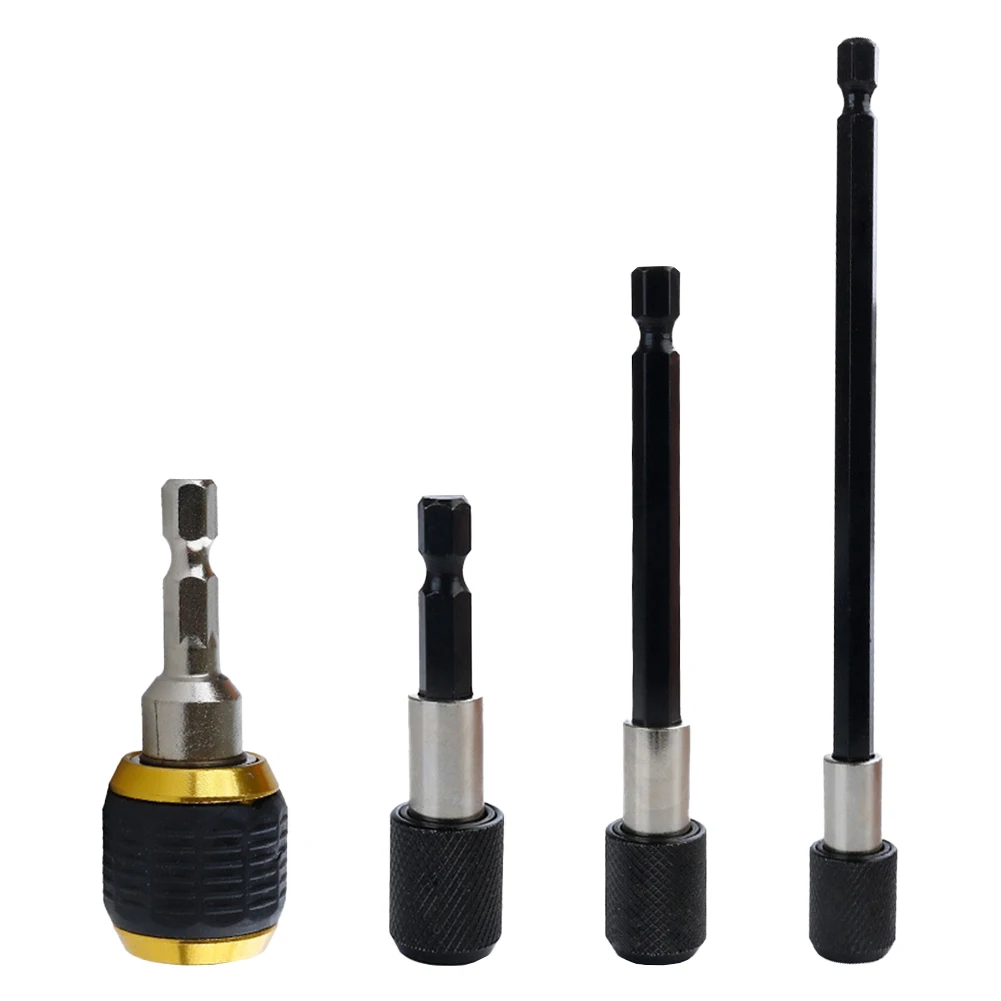 4pcs/set Change Convertor Adapter Bit Holder Drill Chuck Adapter Impact Driver Adapter Hex Shank Thread Drill Bit Holder