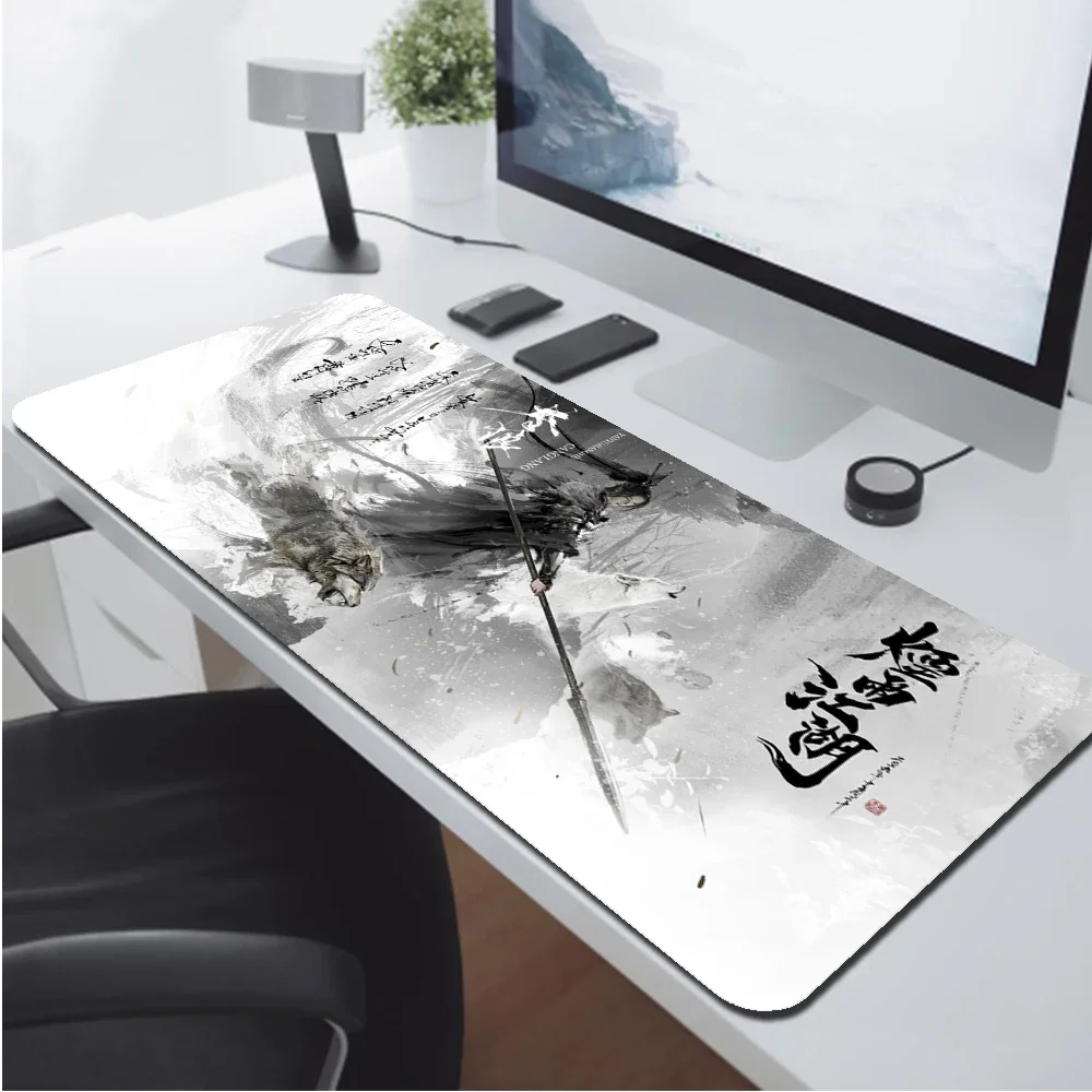 Large 900x400mm Chinese Martial Mouse Pad Waterproof Desktop Oil-proof Rubber Non-slip Gamer Deskmat Gaming Mousepad Big Carpet