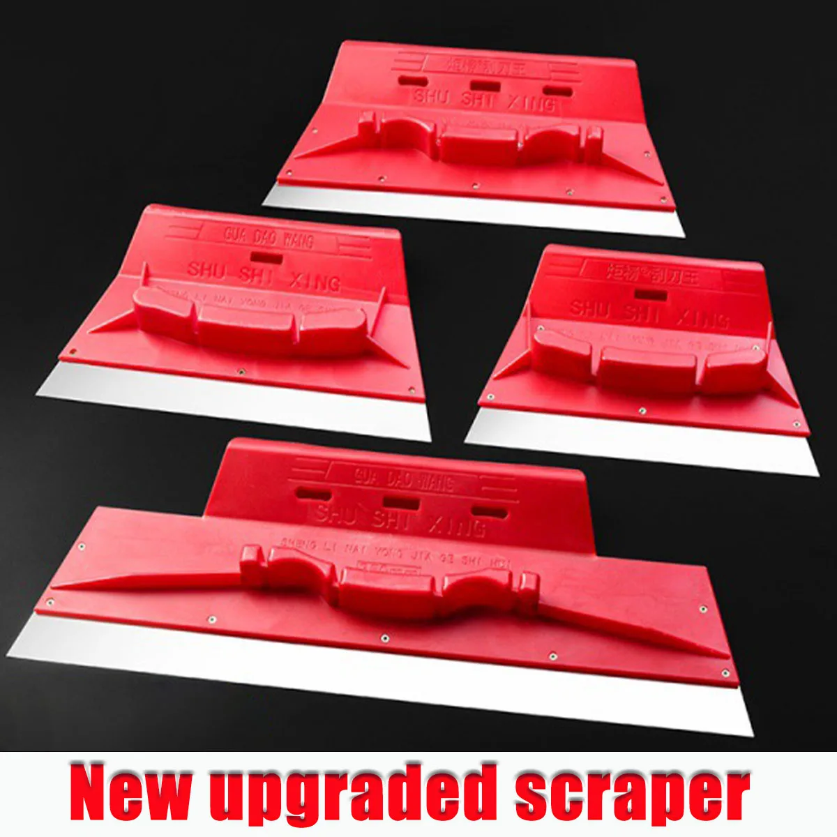 New Putty Scraper(8/12/15in), Stainless Steel Paint Scraper, Taping Knife Tool For Repairing Applying Putty, Cement, Adhesive