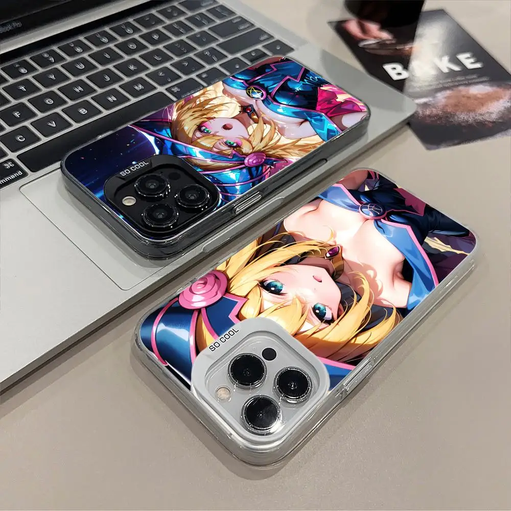 Funda para Teléfono Yugioh Magician Valkyria para iPhone 17 16 15 14 13 12 11 X XR XS Air Pro Max Plus, Negra, Colorida, Plateada