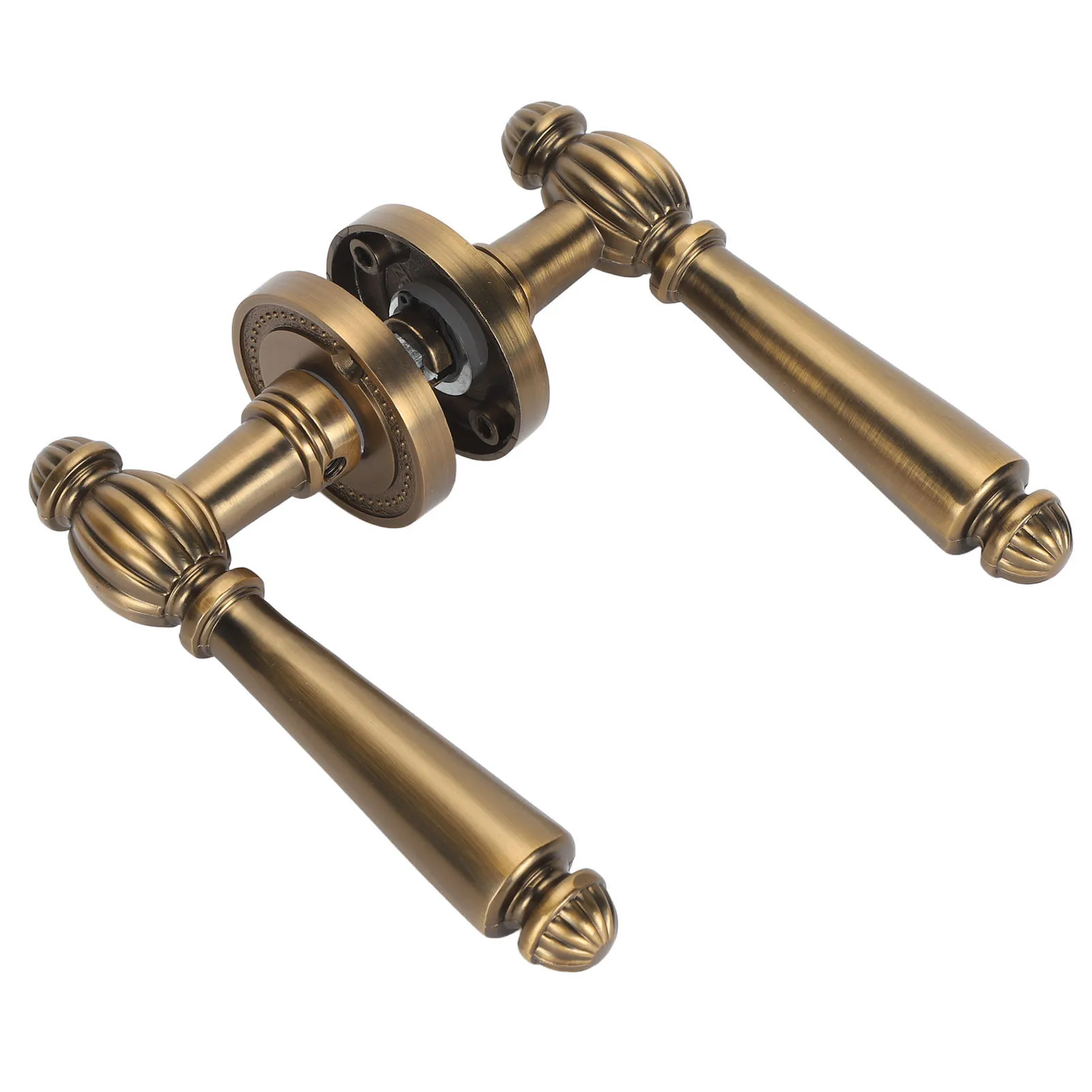 Bronze Door Handle Lock Quiet Copper Core Retro Door Handle Lock for Bedroom Living Room
