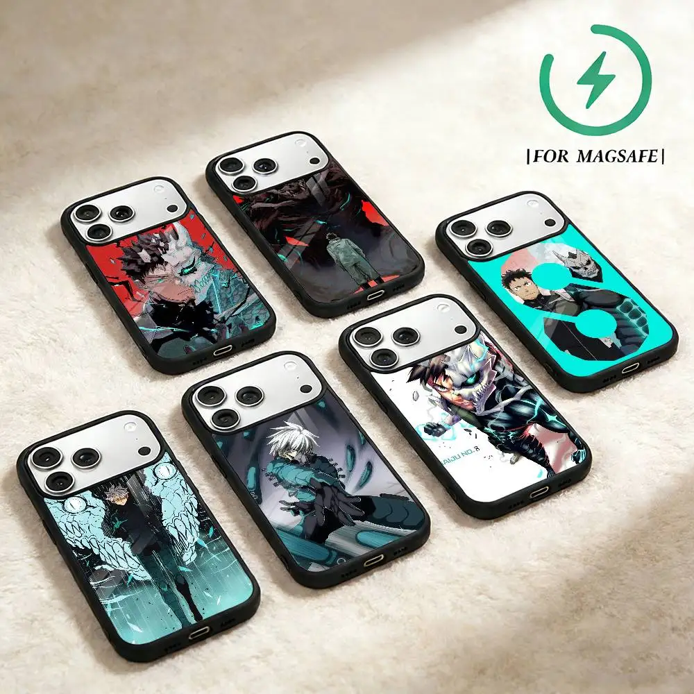 

Hot K-Kaiju No8 Anime Phone Case For iPhone 17,16,15,14,13,12,Plus,Pro,Max for Magsafe Magnetic Wireless Charging