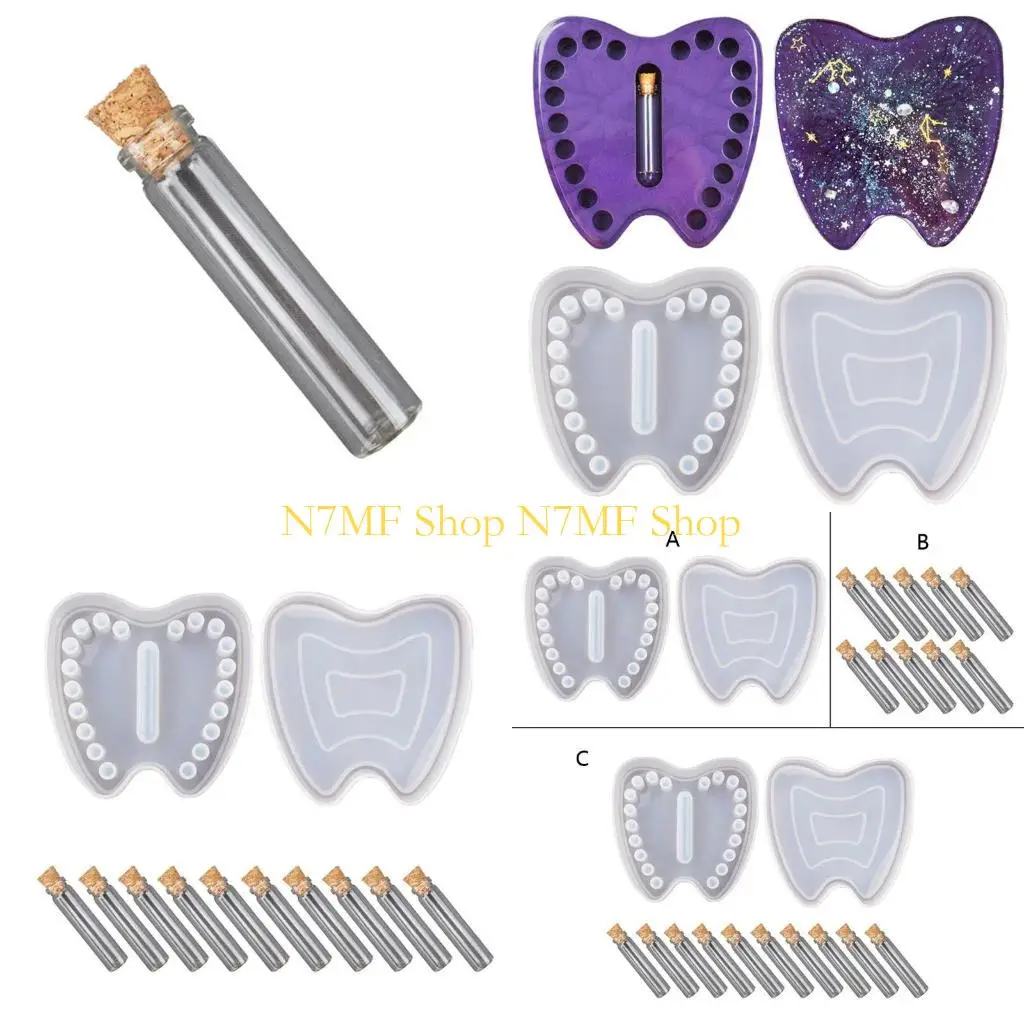 

N7MF Epoxy Resin Mold Fairy Souvenir Box Bottle Lanugo Collection Bottles