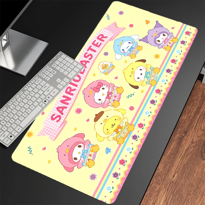 Коврик для игровой мыши Большой коврик для компьютерной геймера S-sanrio специально разработанный коврик для игровой мыши из натурального каучука XXL с запирающимся краем