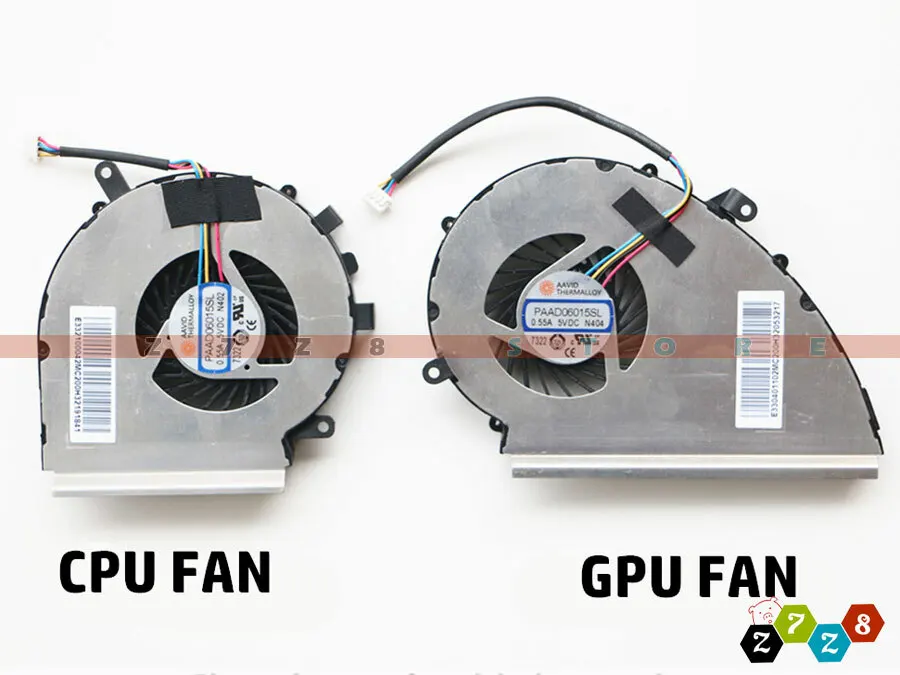 New CPU + GPU Cooling Fan 4-Pin For MSI GE72VR GP72VR GL72VR MS-179B MS-1799