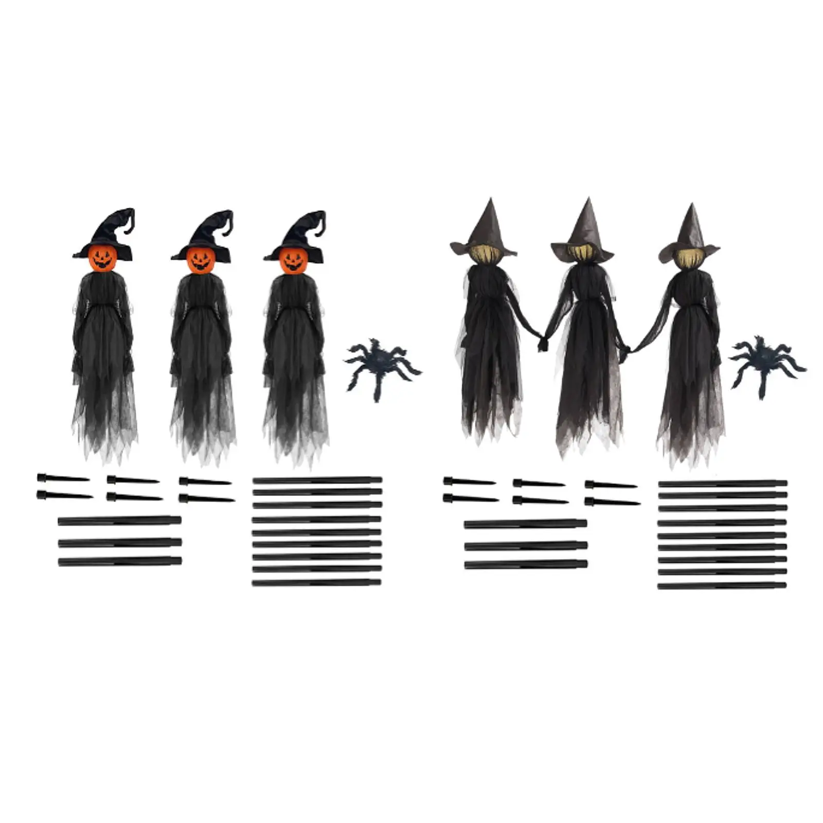 

Ornaments Voice Control Glowing Halloween Witches for Party Yard Entrance