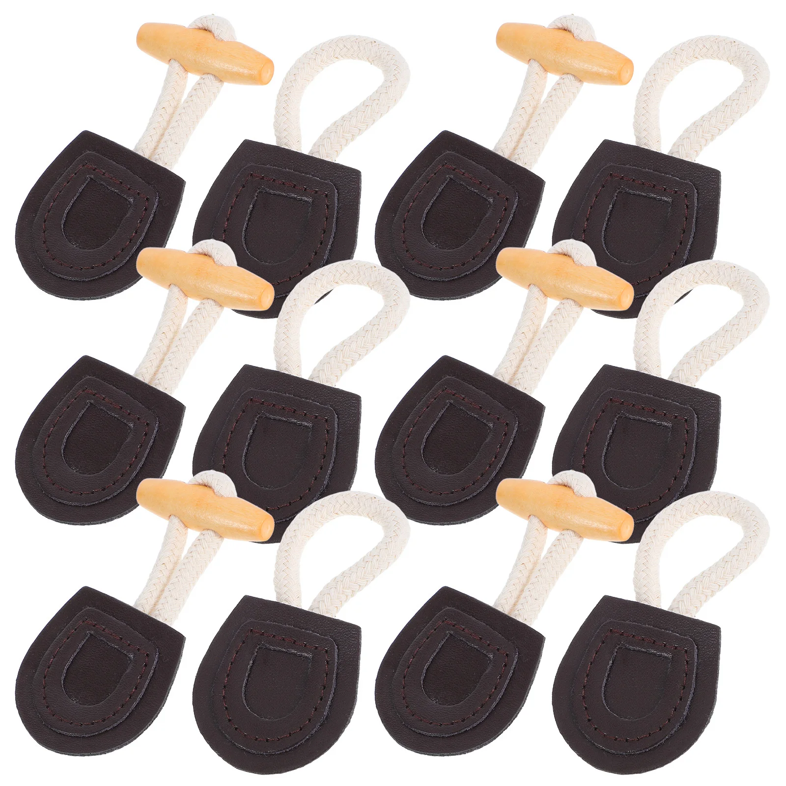 

6Pairs Cow Horn Button Wood Toggle Buckle for Coat Dress Belt DIY Clothing Accessories Sewing Craft Projects