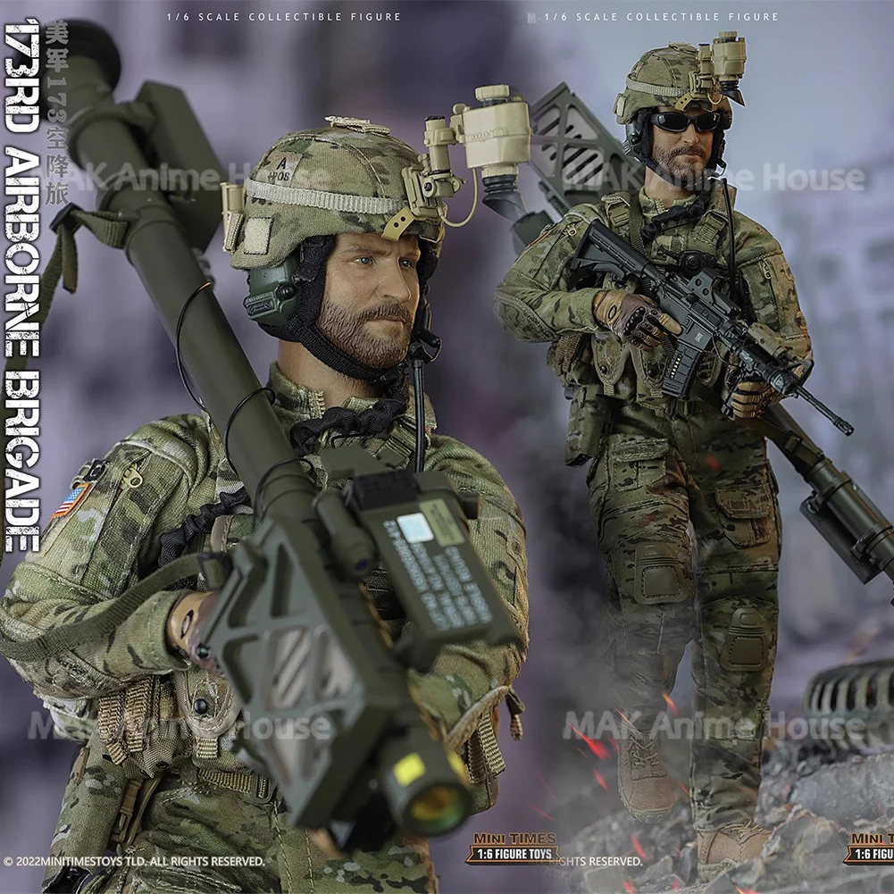 ألعاب مرات صغيرة M046 1/6 الولايات المتحدة الأمريكية 173rd لواء المحمولة جوا ذكر جندي عمل الشكل دمية الجسم مجموعة كاملة لعبة قابلة للجمع