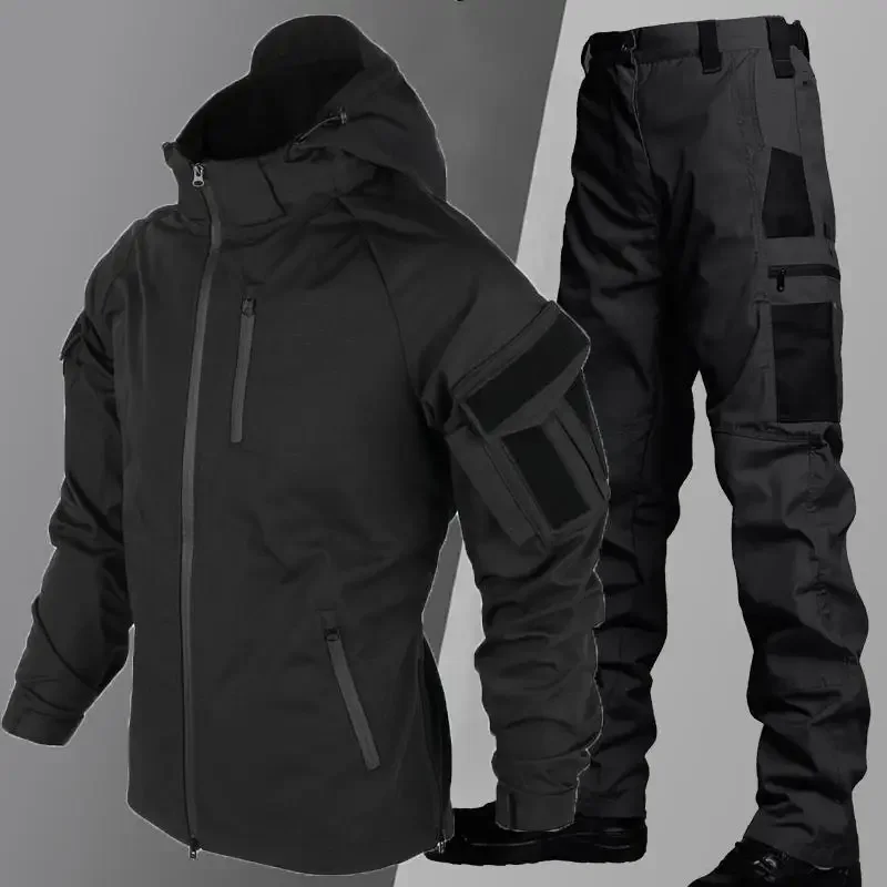 2026 Mens Winter Frog Suit Combat Training Submachine Soft Shell Workwear Special Forces Outdoor Tactical Jacket