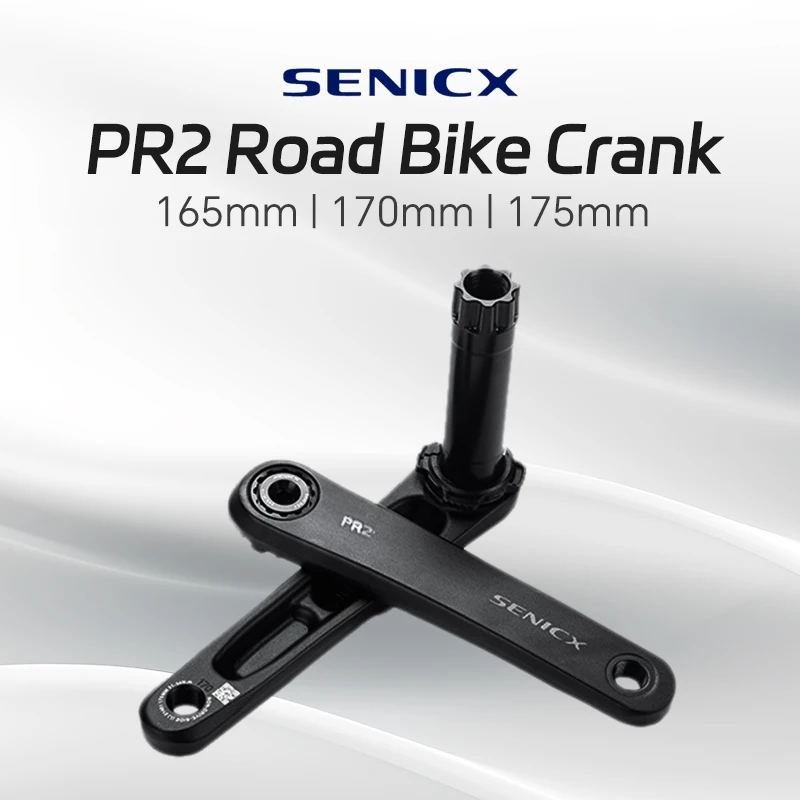 SENICX Crankset PR2 DUB Road Bicycle Crank 165mm/170/175mm for 2X10/11/12 Speed Folding/Fixid Gear/Track/Gravel Bike Parts