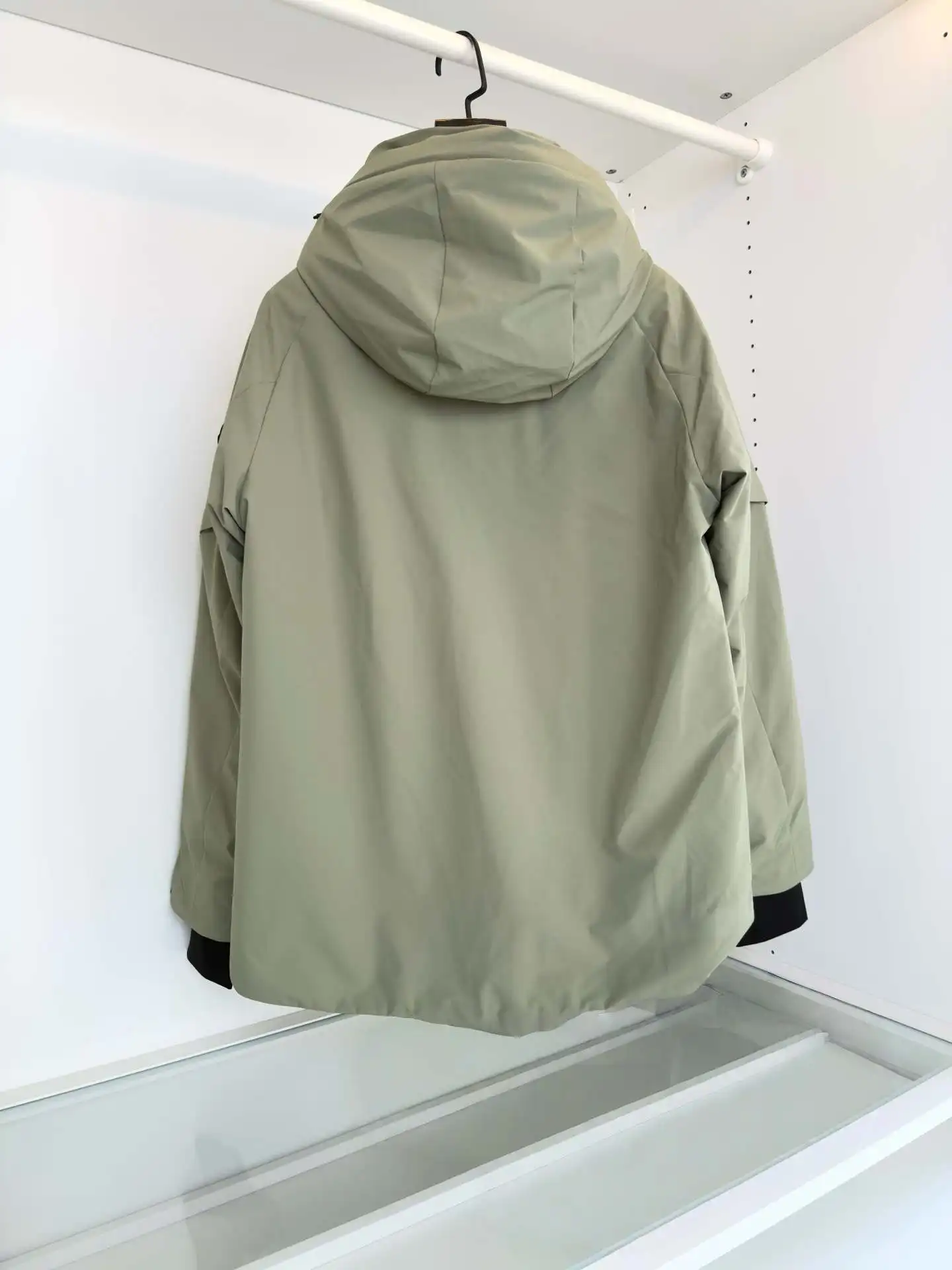 حار بيع! سترة بغطاء للرأس قابلة للفصل 90% معطف أبيض مبطن للرجال والنساء، ملابس عمل شتوية فضفاضة ودافئة وعصرية #2