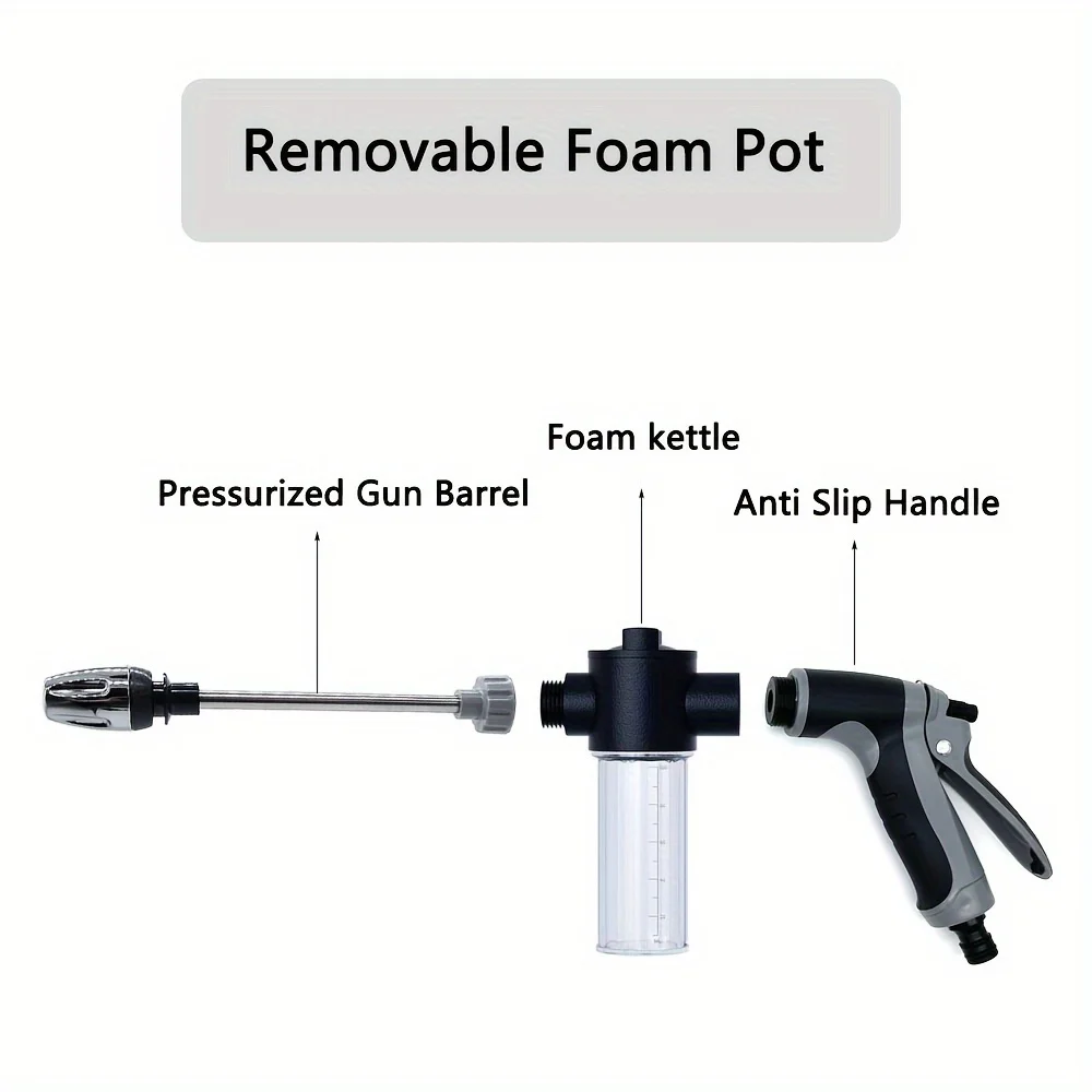 High-Pressure Car Washing Water Gun, External Cleaning Of RV, Foam Kettle Cleaning, Garden Water Hose Nozzle, Garden Shower, view 3