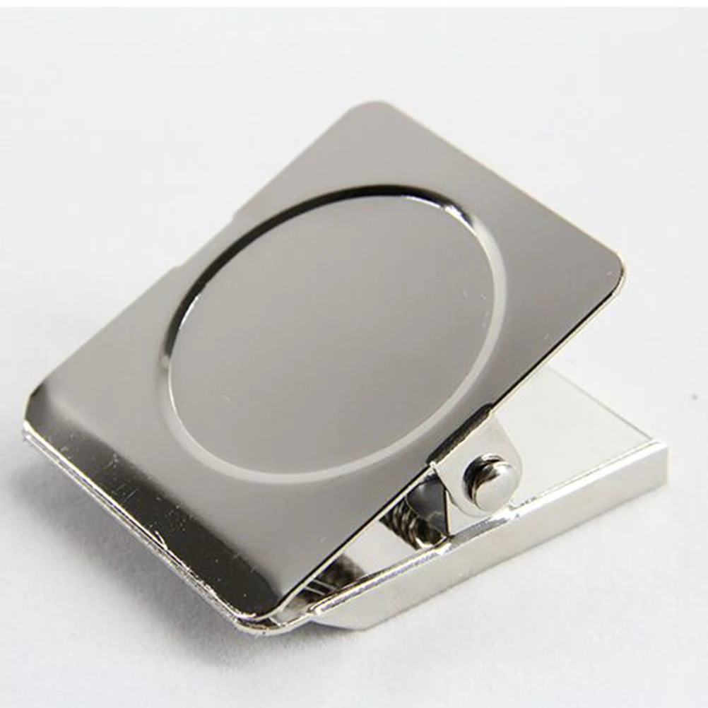 

12pcs Metal Magnet Clamps Clips Stainless Steel Square Magnetic Paper File ganizer For Home Office School Use