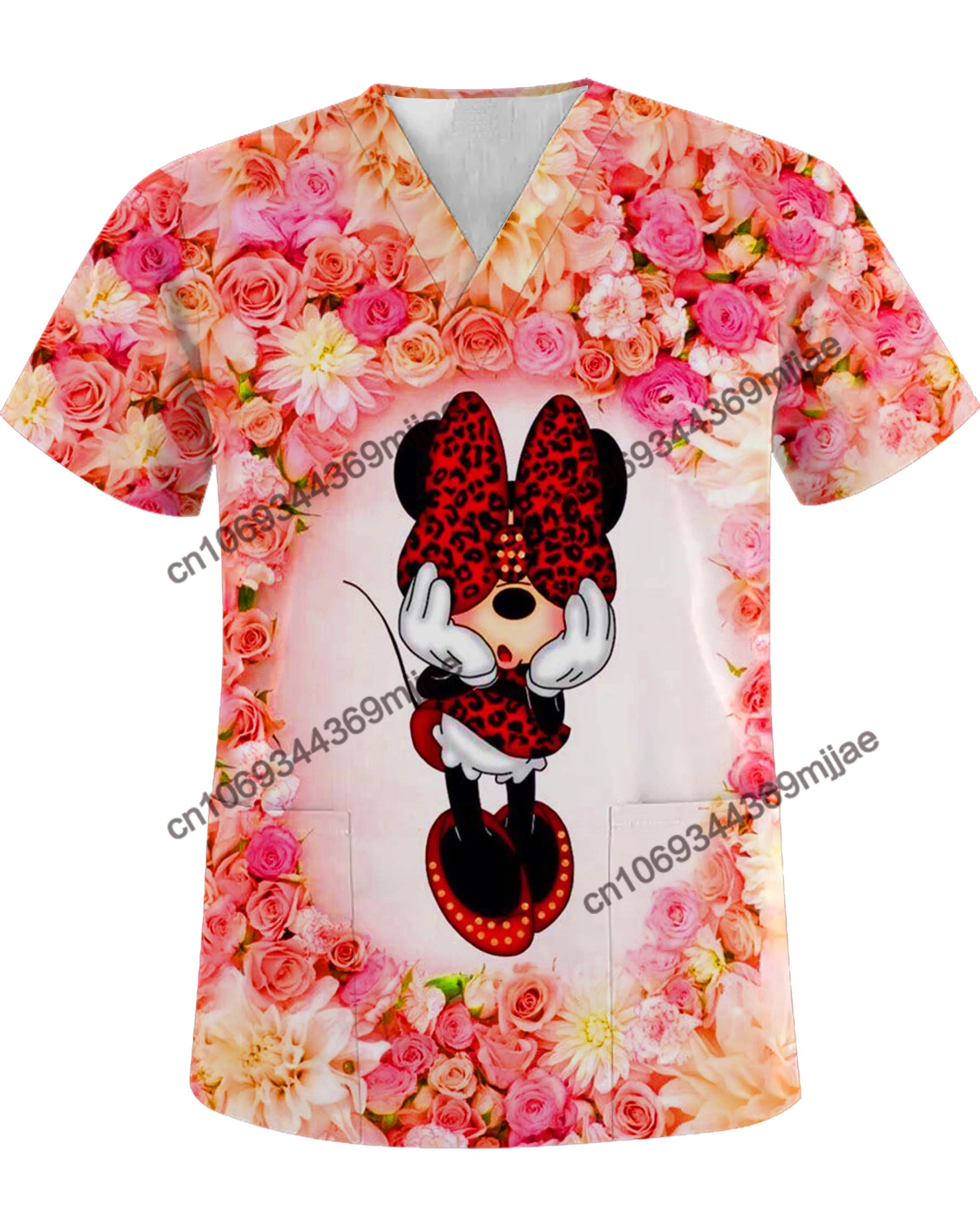 

Disney T-shirtv 2023s Aesthetic Mickey T Shirt for Women Tops Y2k Leisure White T-shirt Mesh Top Oversize Women's T-shirt Tshirt