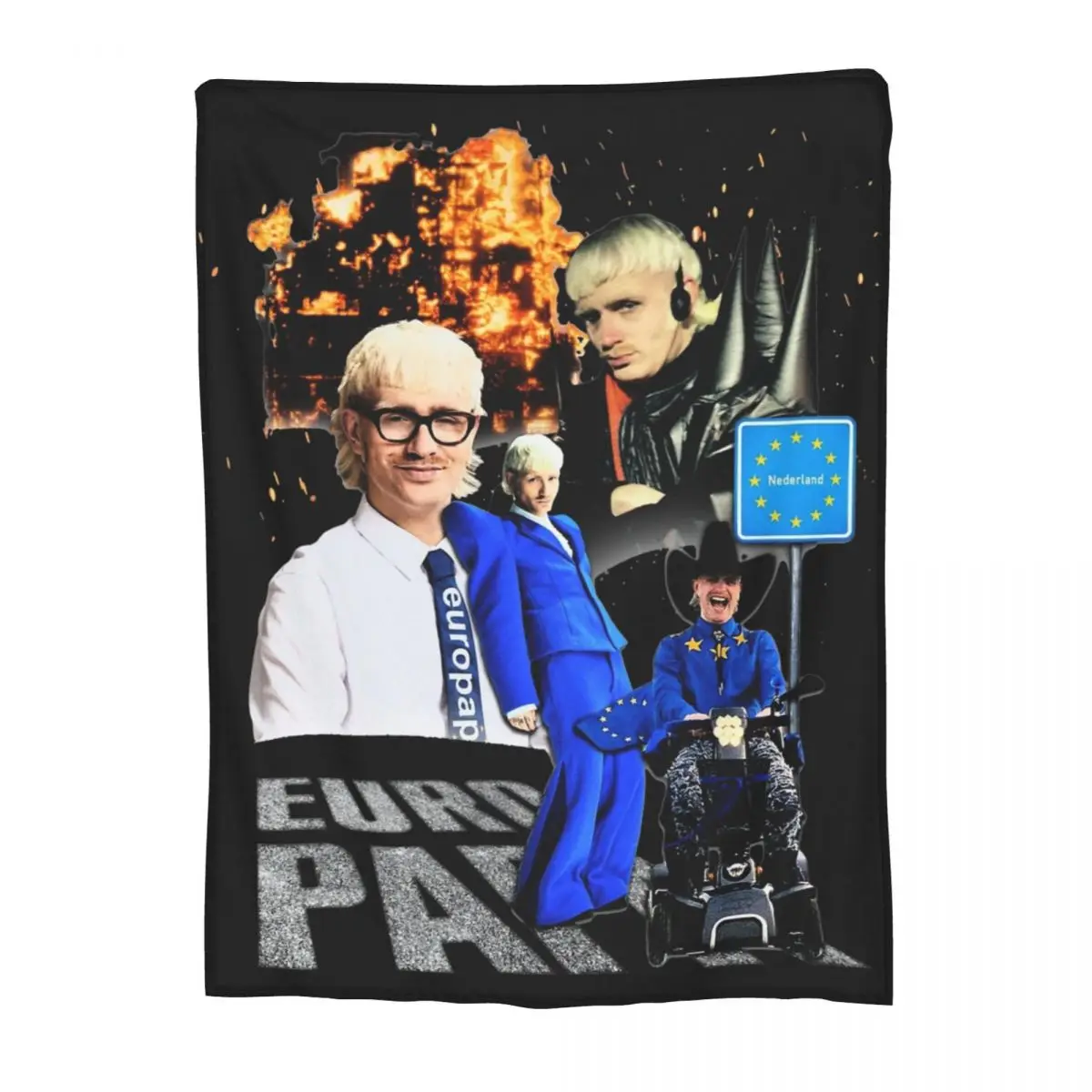 Eurovisions Song Contest 2024 Joost Klein The Netherlands Merch Blanket Lightweight Thin Flannel Throw Blankets Relax Bedspreads