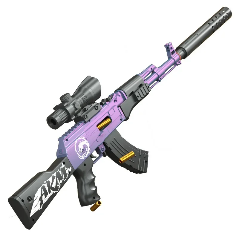 Ak47 수동 버스트 쉘 배출 소프트 총알 어린이 소년 시뮬레이션 장난감 총 부모-자식 야외 전투 Akm 돌격 소총