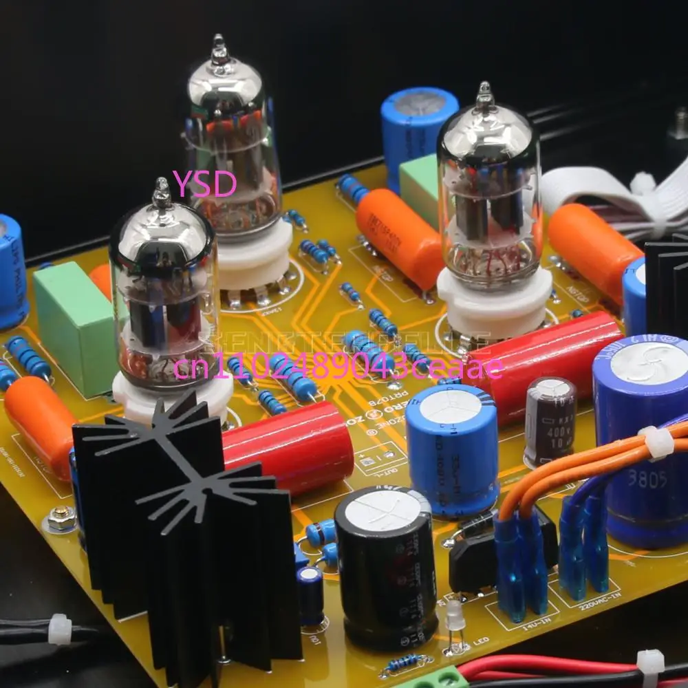 HIFI 12AX7 ECC83 Tube Remote Audio Preamp With Display Reference Marantz 7 (M7) Circuit