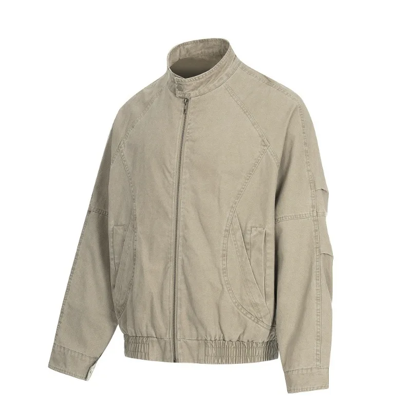 

Men Tooling Stand-Up Coat Vintage Punk Fashion Pilot Loose Men