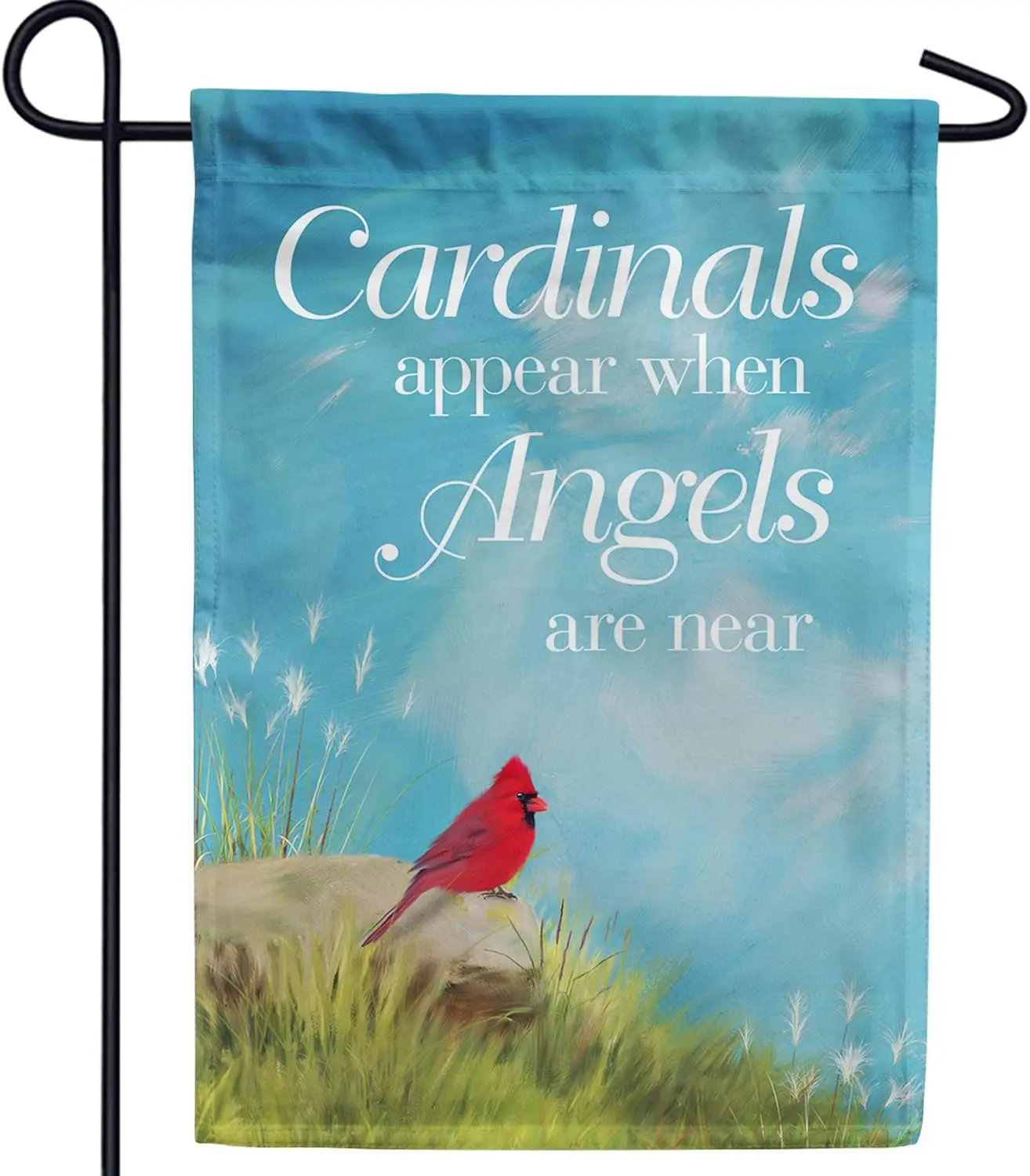 America Forever Garden Flag - Angels Are Near, Cemetery Memorial Religious Bereavement Double Sided 12.5 x 18 Decor, Seasonal Ya