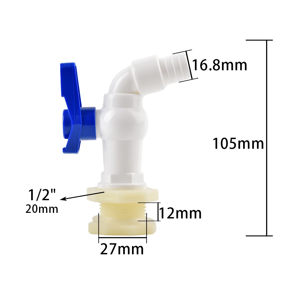 IBC Tanque Tap Adaptador Válvula S60X6 Grosso Thread Garden Faucet 1/2 3/4 \