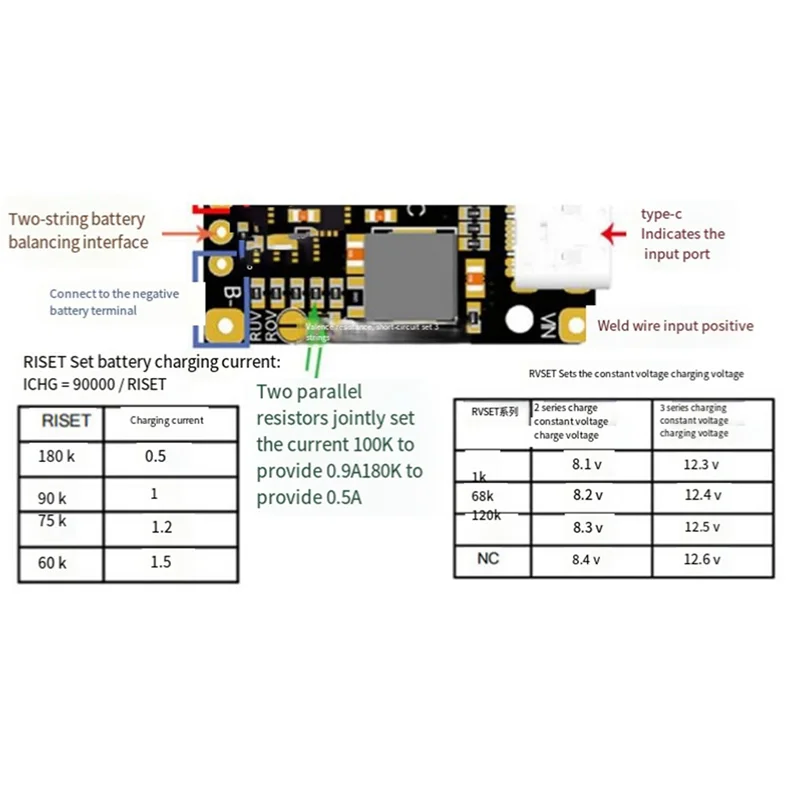 B50B-Lithium Battery Charging Boost Module Fast Charge 2S With Balanced Support Support QC Fast Charging Durable Easy To Use