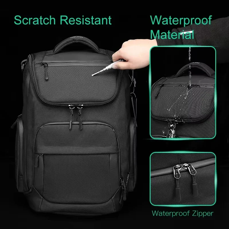 Men Backpack Large Capacity Waterproof Backpacks 15.6 inch Laptop Backpack Outdoor Travel Multifunction Business Male School Bag