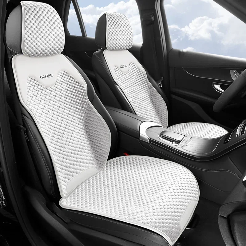 

2025 New car seat cushion with backrest, four seasons matching with three sets of polyester fiber breathable and comfortable sea