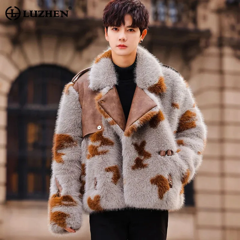 LUZHEN 2024 Fur Integration Winter Pike Clothing Coats Original Classy Personalized Tie-dyed Design Thick Padded Jackets LZ6411