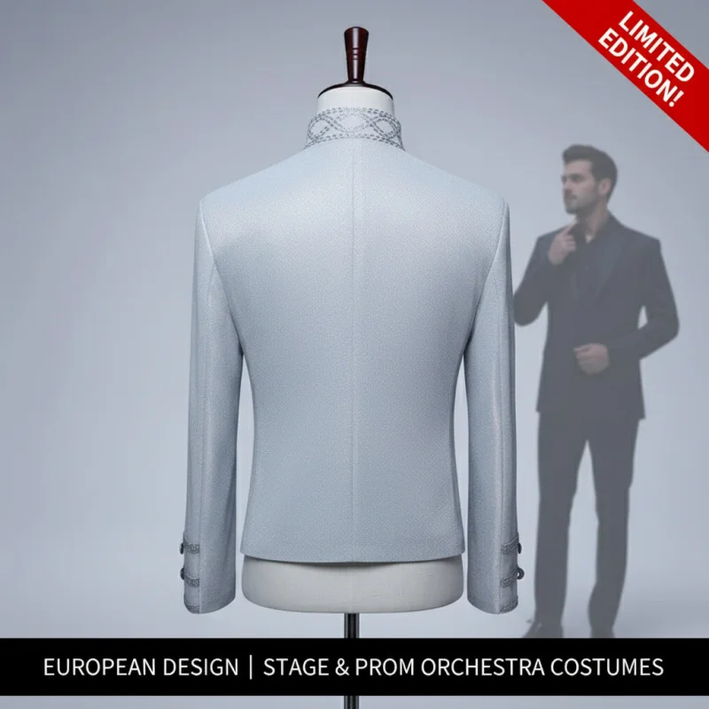

☆YunCos Men's Punk Officer Military Drummer Blazer Jacket Double Breasted Stand Collar Vintage Stage Prom Orchestra Costume☆