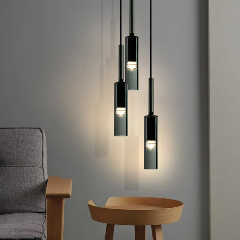 Modern Bottle Glass Pendant Light for Bedroom Bedside Bar Kitchen Dining Room Hanging Lamp Ceiling Lighting Bathroom Decoration