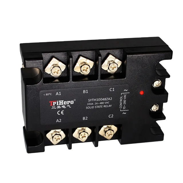 

Three phase SSR solid state relay 3 phase AC/AC 120A