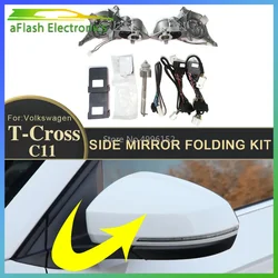 For Volkswagen T-Cross C11 2018-2024 Car Side Mirror Folding Kit Rearview Mirror Folding Motor Engine Electric Power Mirror Fold