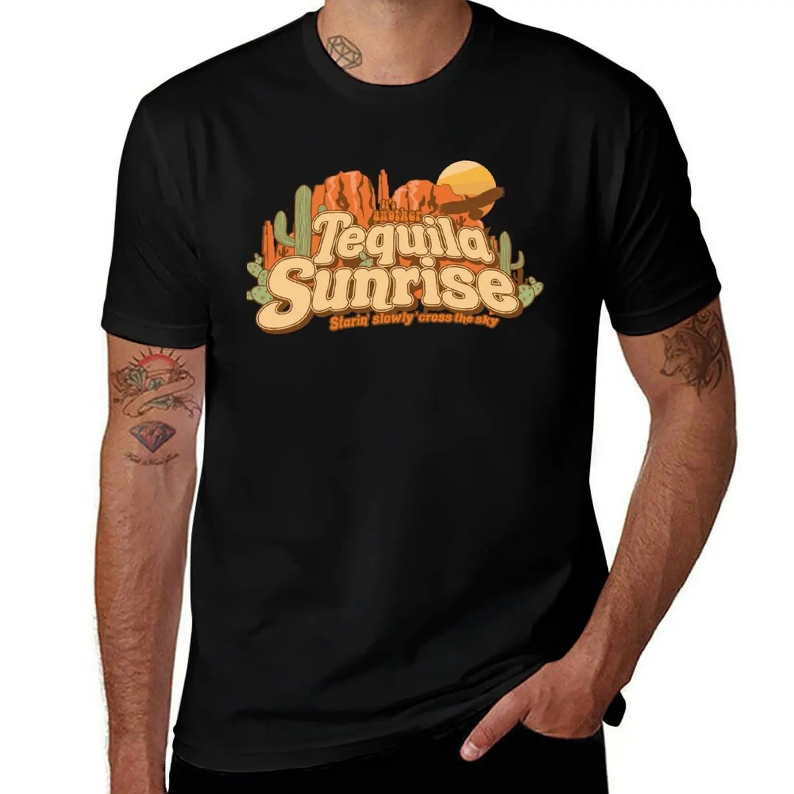 Tequila Sunrise T-Shirt Sweat Absorbing Sports Tee Shirt T-Shirt