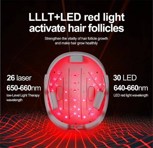 Imagen 2 del producto Lescolton casco láser terapia de luz roja sombrero láser para el cabello gorro para el crecimiento del cabello productos para el crecimiento del cabello LLLT crecimiento del cabello luz roja