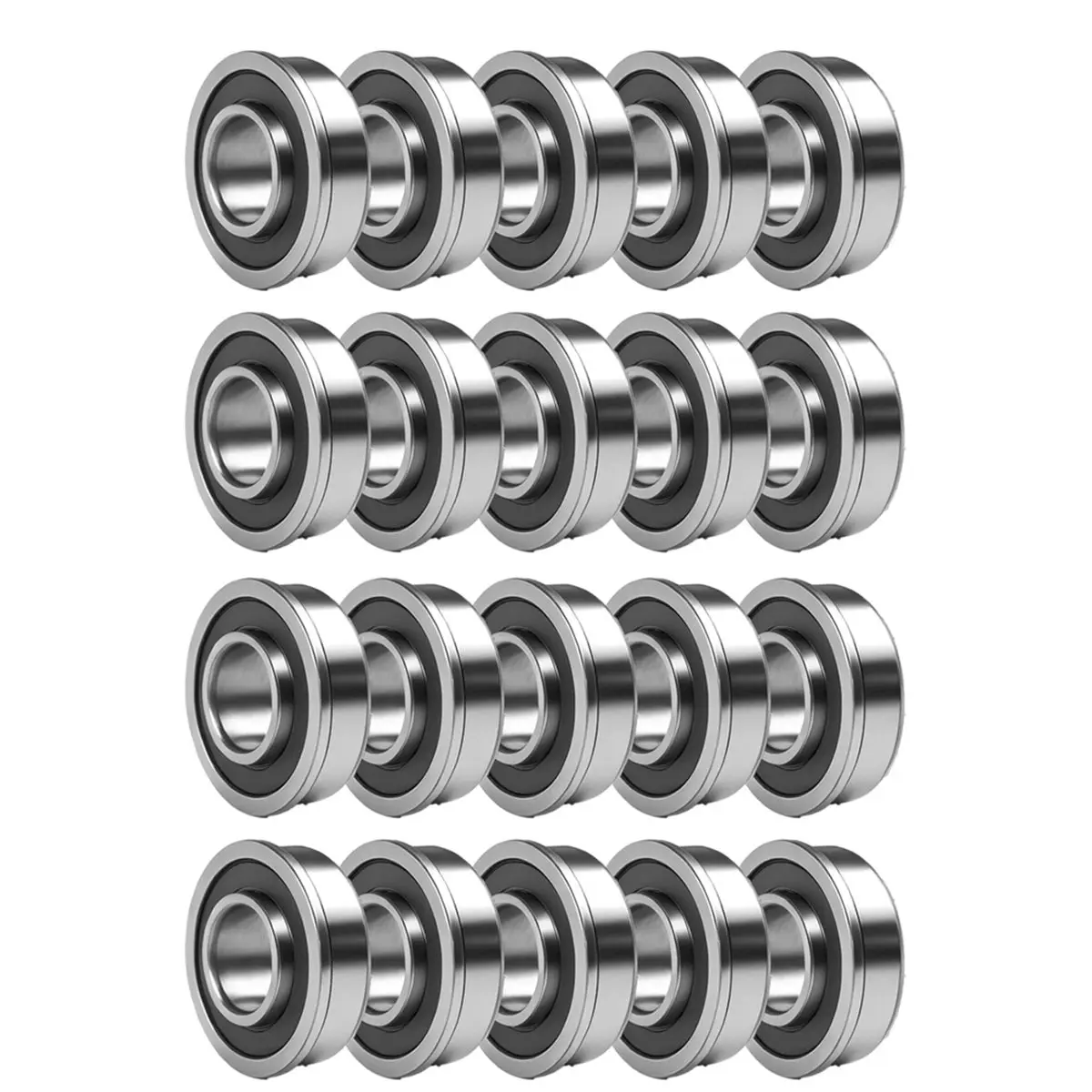 A43TBG 20 Pcs Flanged Ball Bearings (ID 1/2