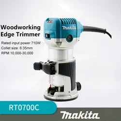 Giappone Makita alta precisione RT0700C rifinitore per bordi per la lavorazione del legno 30000rpm macchina per incidere di velocità 710W fresatura per scanalare la lavorazione del legno