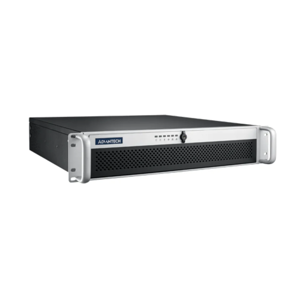 Advantech-Chassi do servidor IPC, caixa do computador, montagem em rack, profundidade curta, suporta ATX, placas-mãe microATX, 2U, ACP-2020