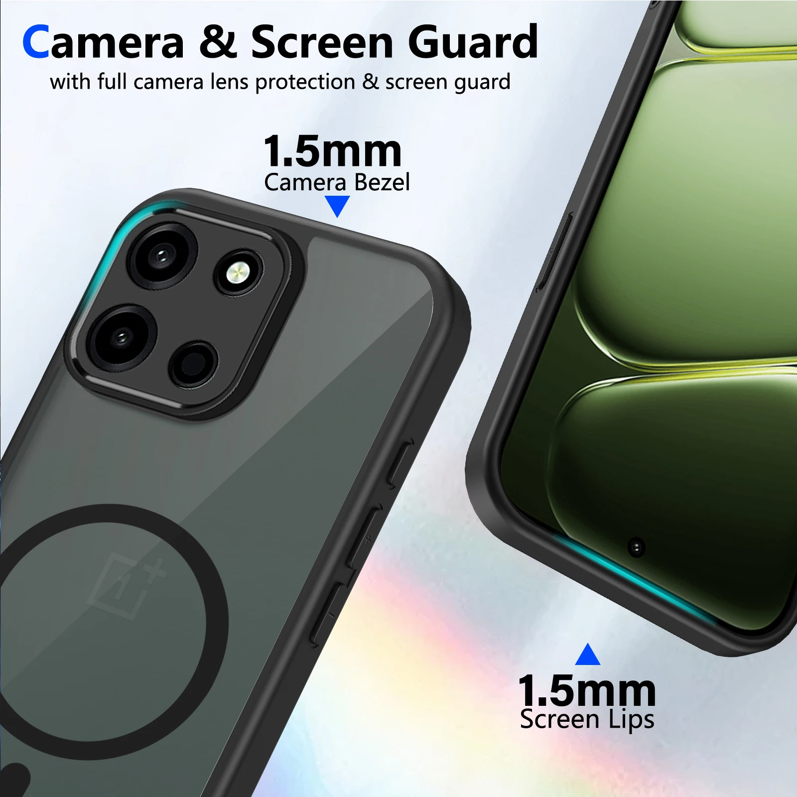 Oneplus Nord 6 Hülle für Magsafe Stoßfeste Silikon-Bumper Transparente Airbag-Rückabdeckung Harte Matte Hülle für Oneplus Nord 6 Nord6 2026 – Detail 3