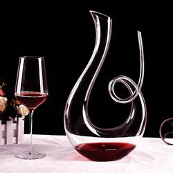 Decanter 1500ML Crystal High Grade Swan Spiral Wine Decanter Creative Wine Separator Champagne Wine Bottle For Family Bar