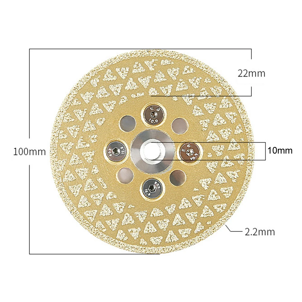 3 pz 100mm Disco Da Taglio Per M10 Smerigliatrice Angolare Doppio Lato Mola Lama Per Sega Taglio Marmo Strumenti 45/60/100 Grana