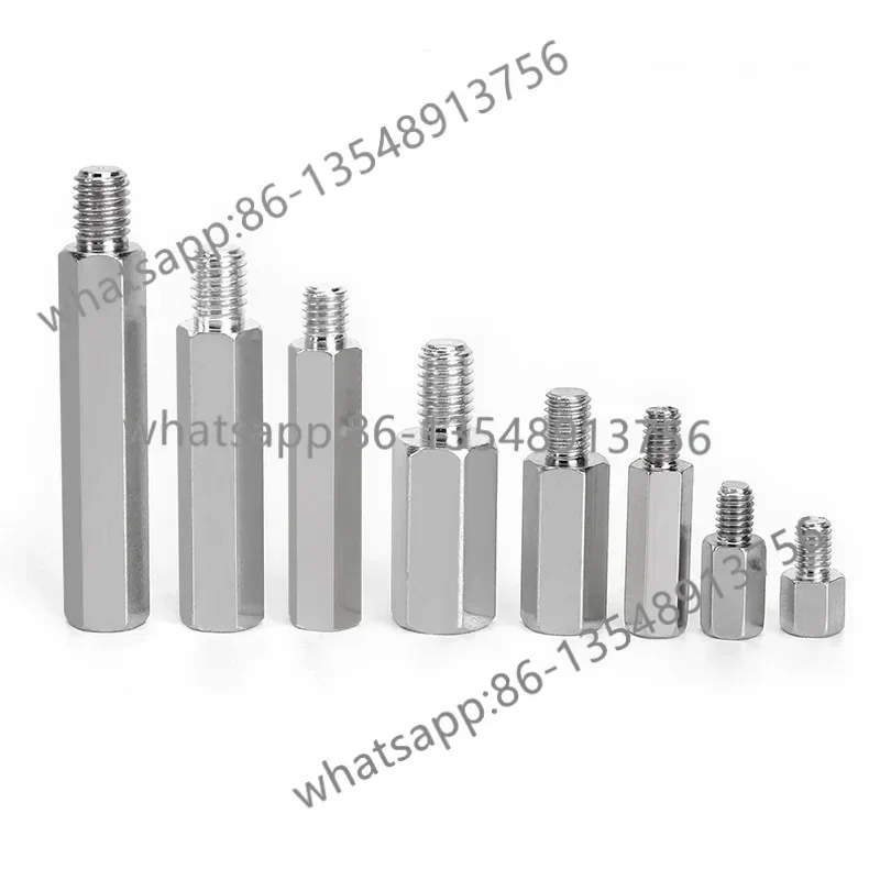 Aluminum hexagonal connection column M2M2.5M3 single head hexagonal stud aluminum alloy 10 pcs factory direct sales
