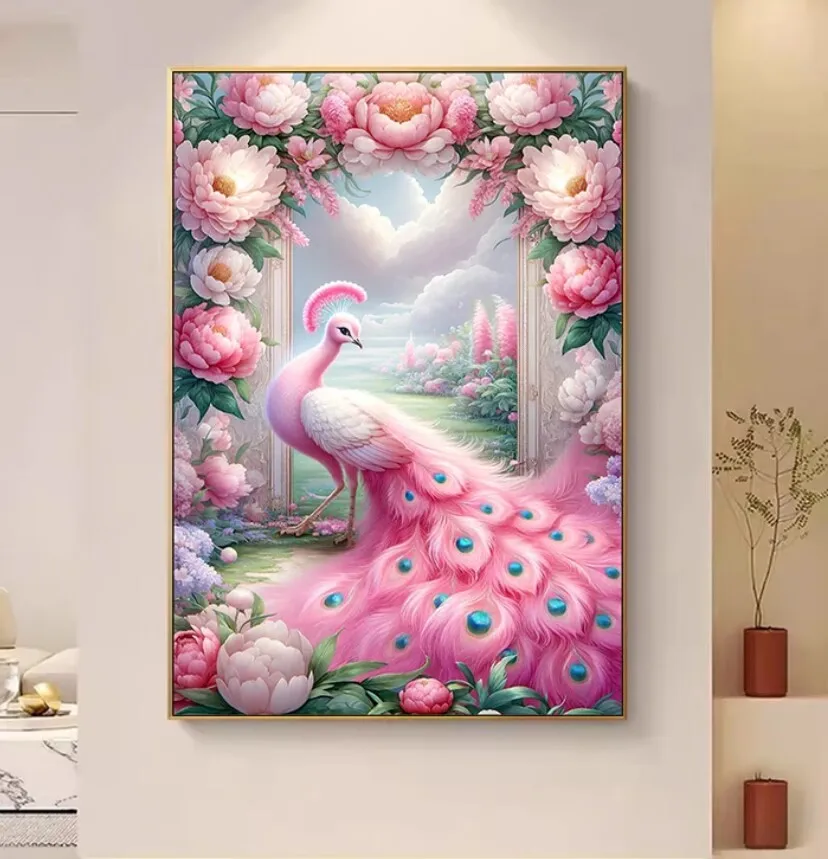 

9ct 60x80 см павлин вышивка крестиком DIY печатные наборы набор для рукоделия домашний декор ремесла новые 2 стиля