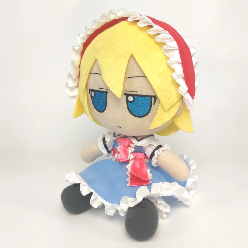 Touhou projeto fumo alice margatroid brinquedo de pelúcia mascote macio figura sentado bonecas bonito dos desenhos animados anime presente para