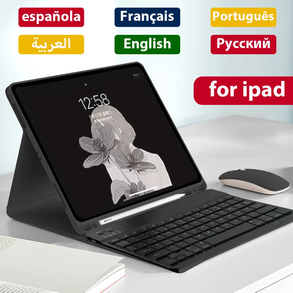 Keyboard Case for iPad 10th 9th 8th 7th 6th 5th Gen 10.9 10.2 9.7 Mini 654321 Air 5 4 3 2  Pro 11 10.5 9.7 for iPad Air Pro Case