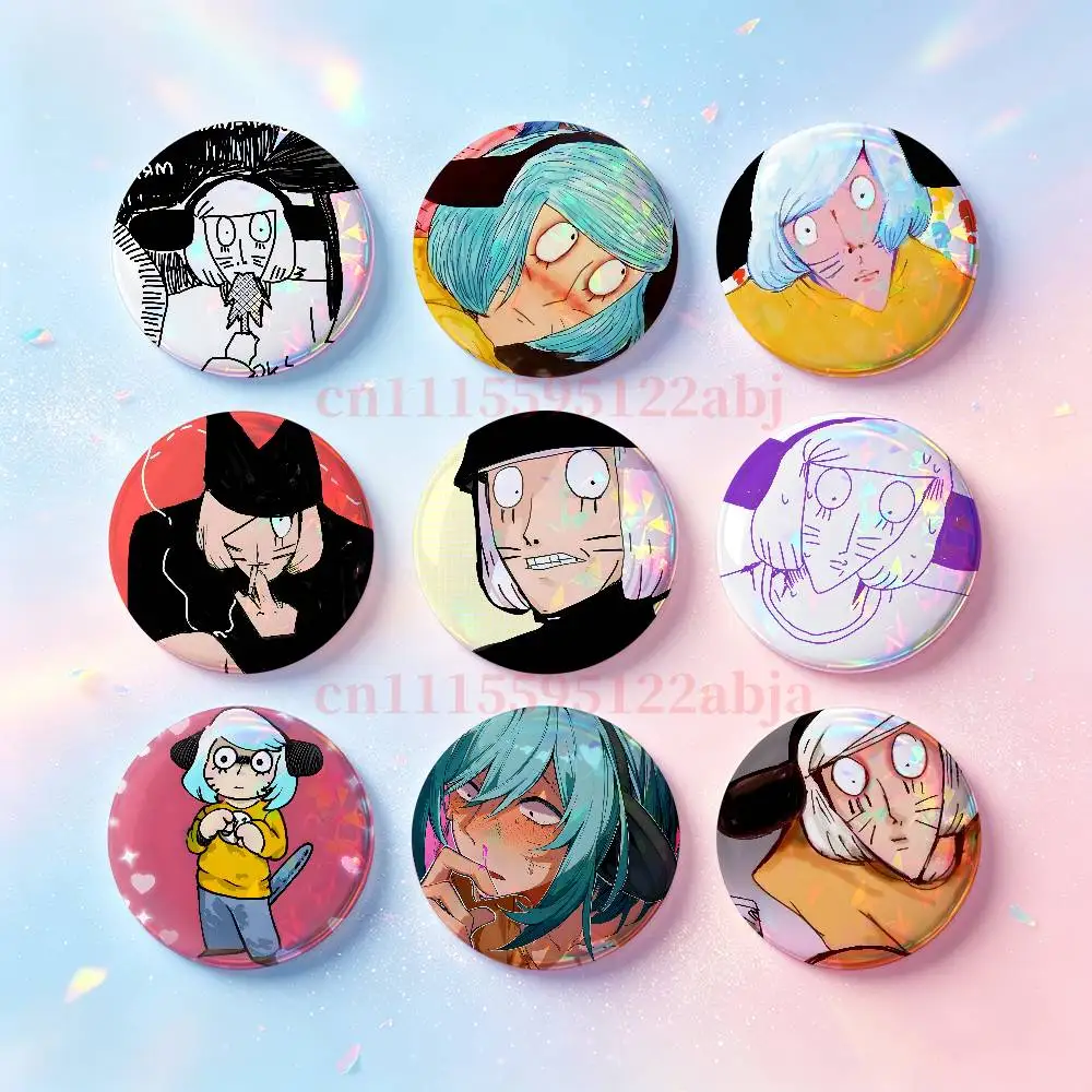 N-Nyon RanfrenS Badges Round Nijigen Otaku Culture IP peripheral products 58mm 44mm 32mm 75mm 25mm Mini