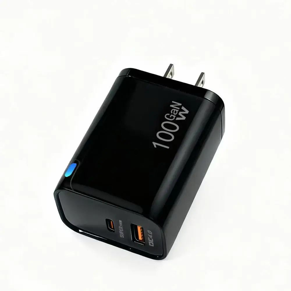 100W GaN USB-C +USBA Charger for