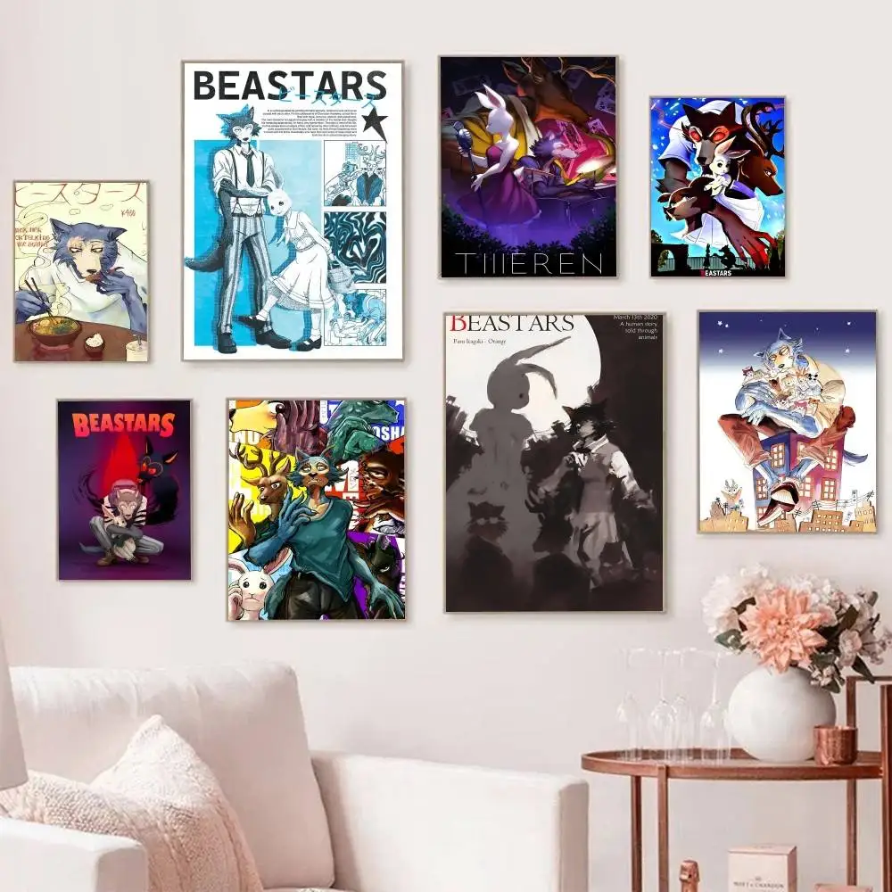 Cartoon Anime B-BeastarS Manga Posters Self Adhesive Waterproof Ideal For Living Room Bedroom Bar Decoration